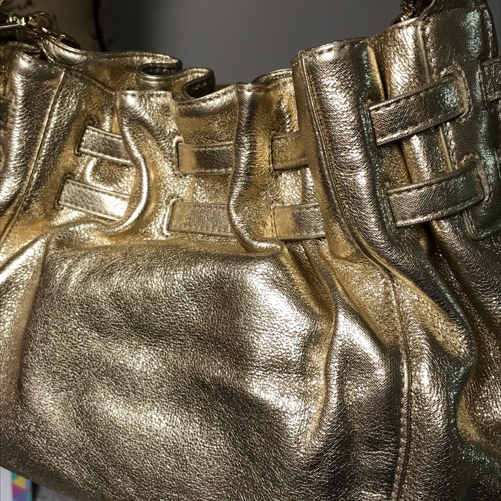 Michael Kors metallic gold large shoulder bag. NWT - Picture 5 of 7